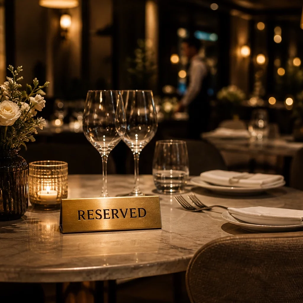 table-reserved-restaurant Table réservée dans un restaurant
